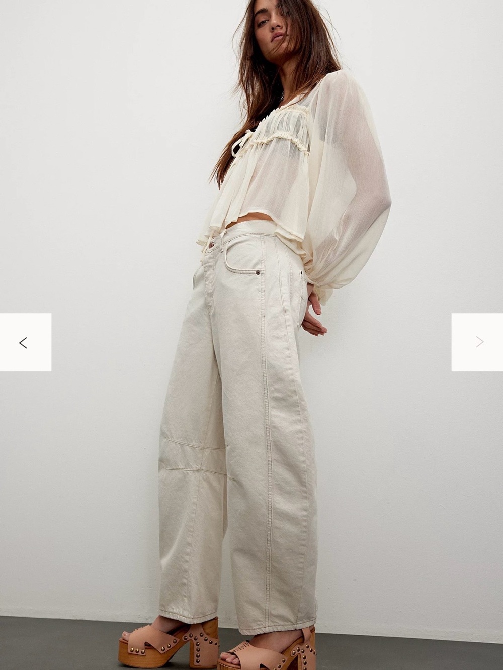 Free people We The Free Good Luck Mid-Rise Barrel Jeans brand new - Picture 3 of 3